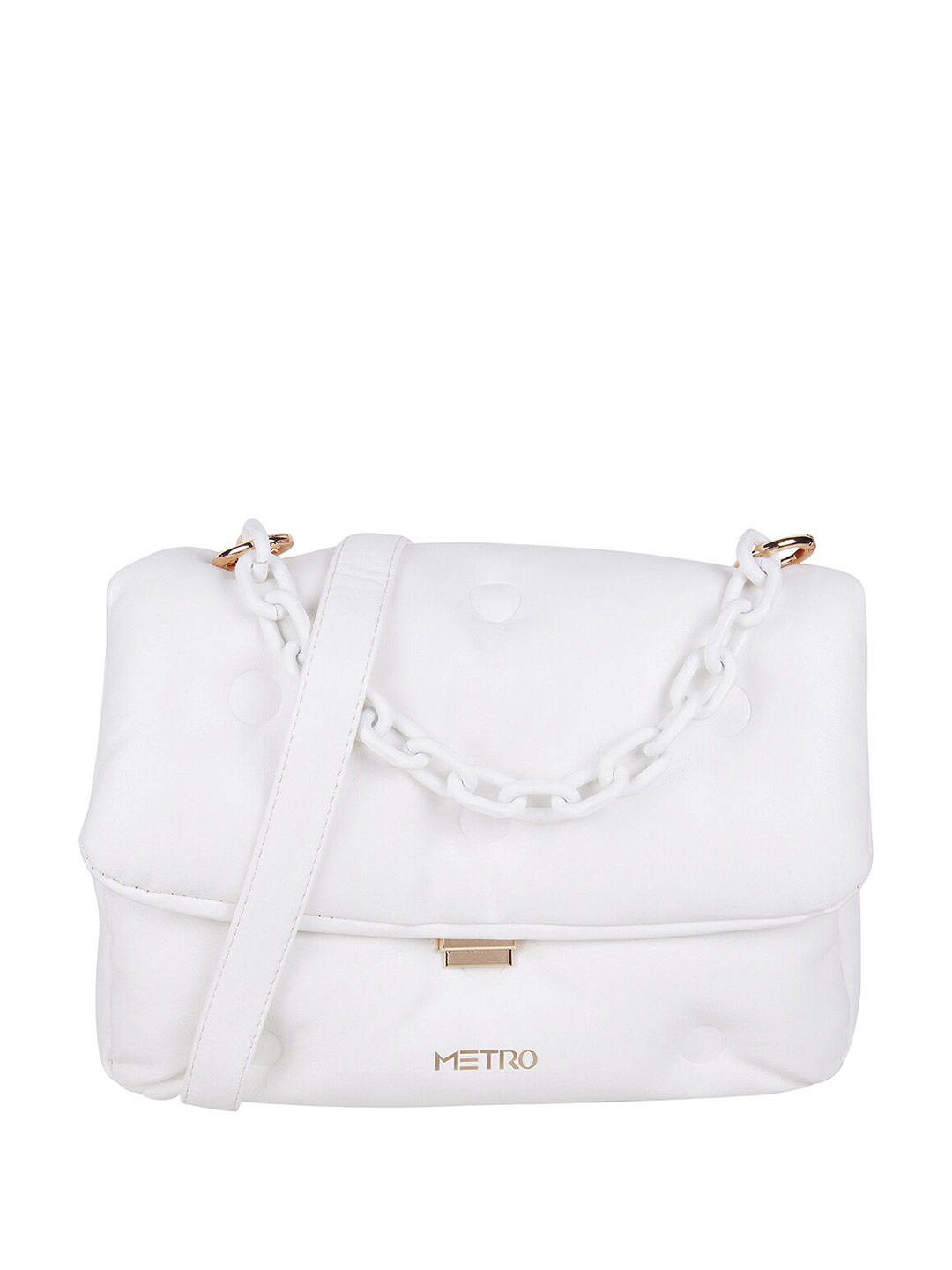 

Metro Structured Sling Bag, White