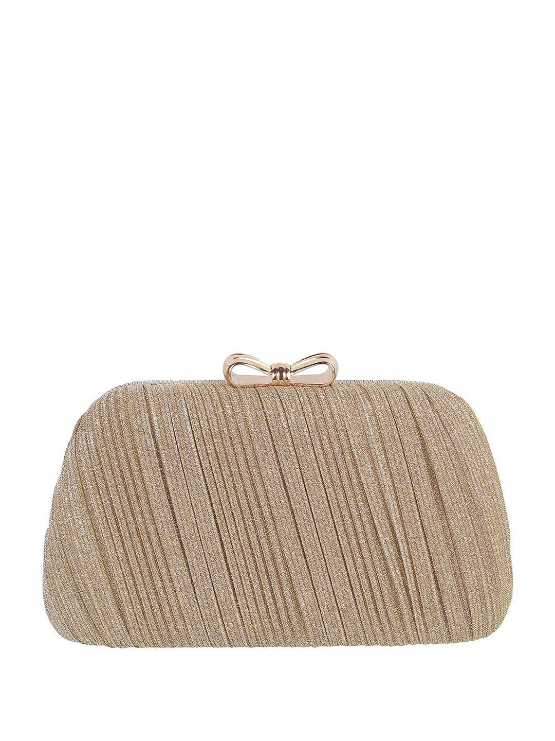 

Mochi Textured Box Clutch, Gold