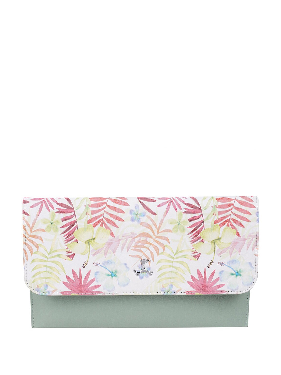 

Mochi Printed Foldover Clutch, Green