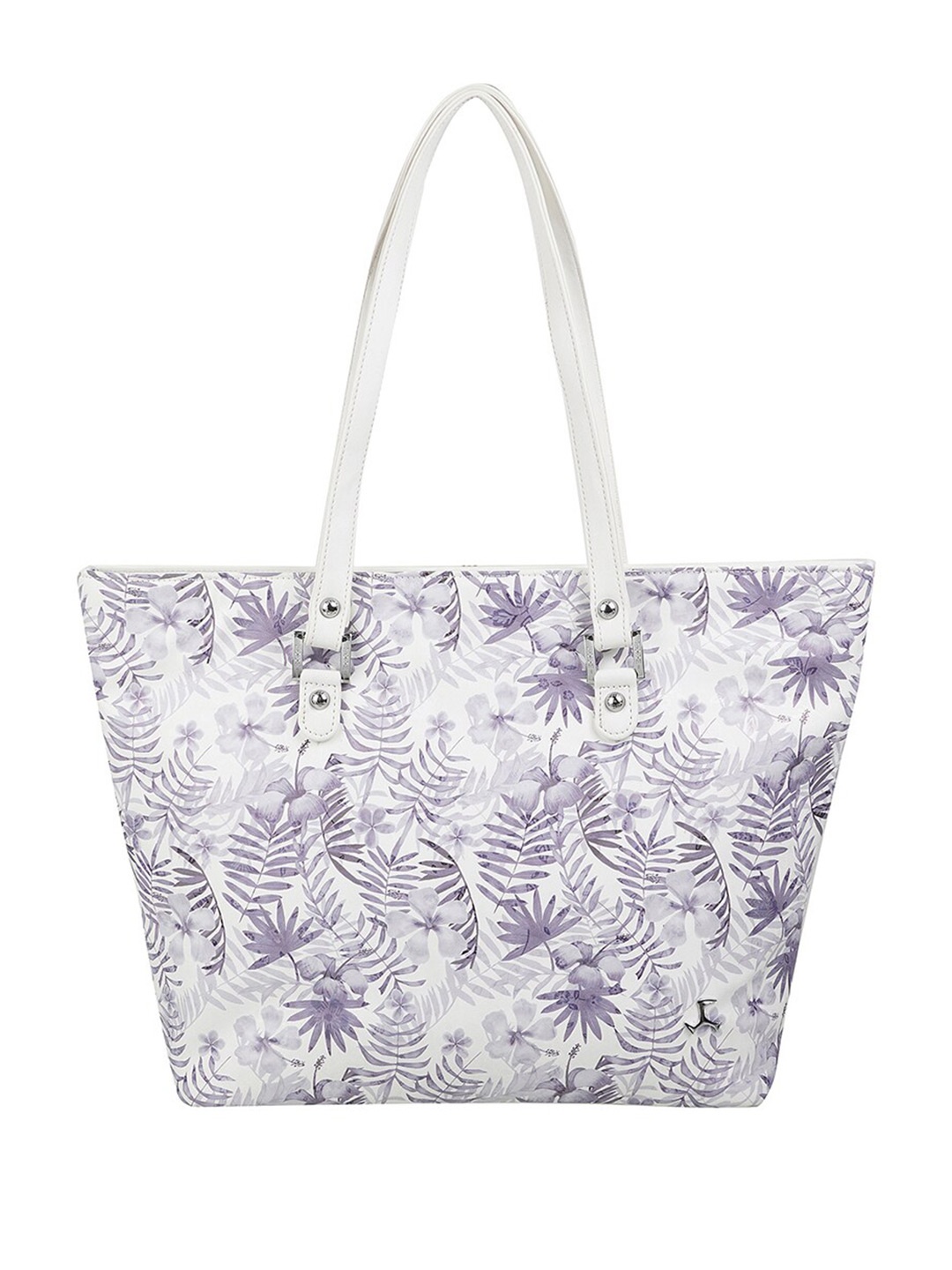 Mochi Floral Printed Shopper Shoulder Bag, White
