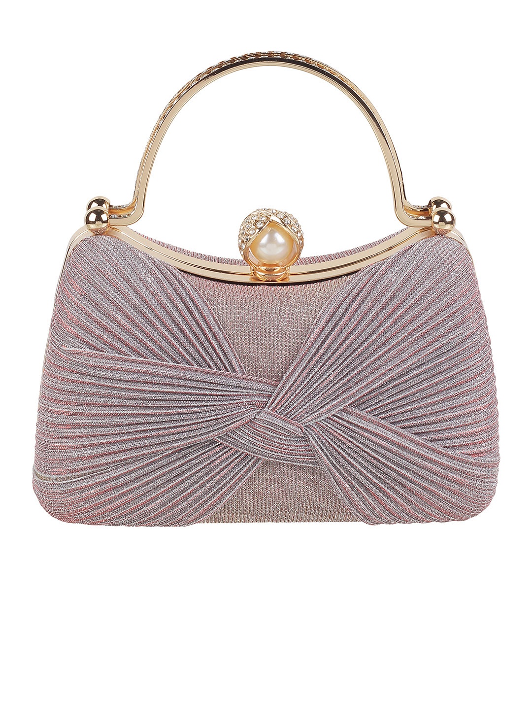 

Mochi Textured Purse Clutch, Pink