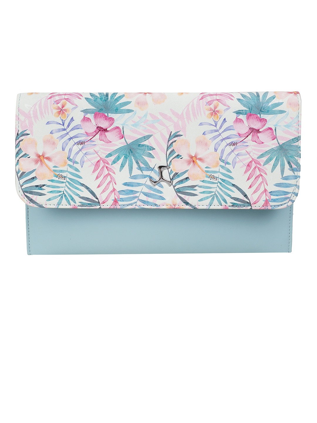 

Mochi Floral Printed Purse Clutch, Blue