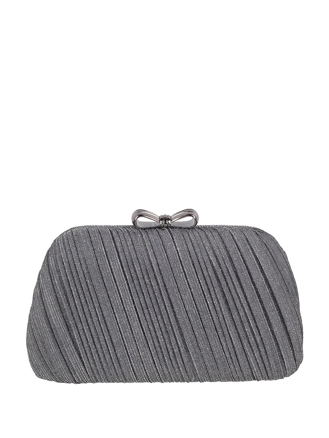 

Mochi Textured Box Clutch, Grey