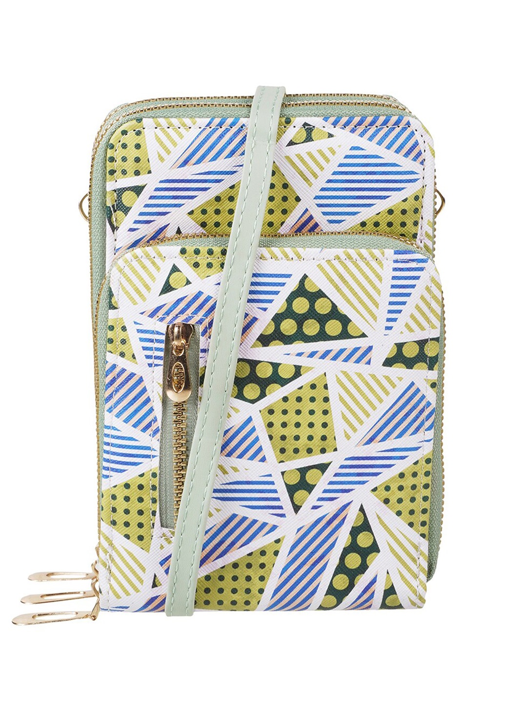 

WALKWAY by Metro Geometric Printed Zip Around Wallet, White