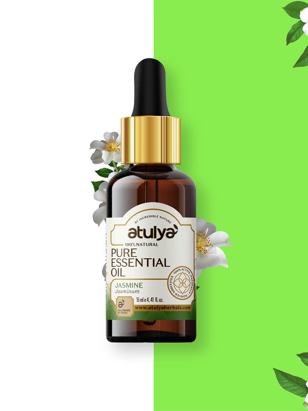 

Atulya Jasmine Pure Essential Oil - 15ml, White