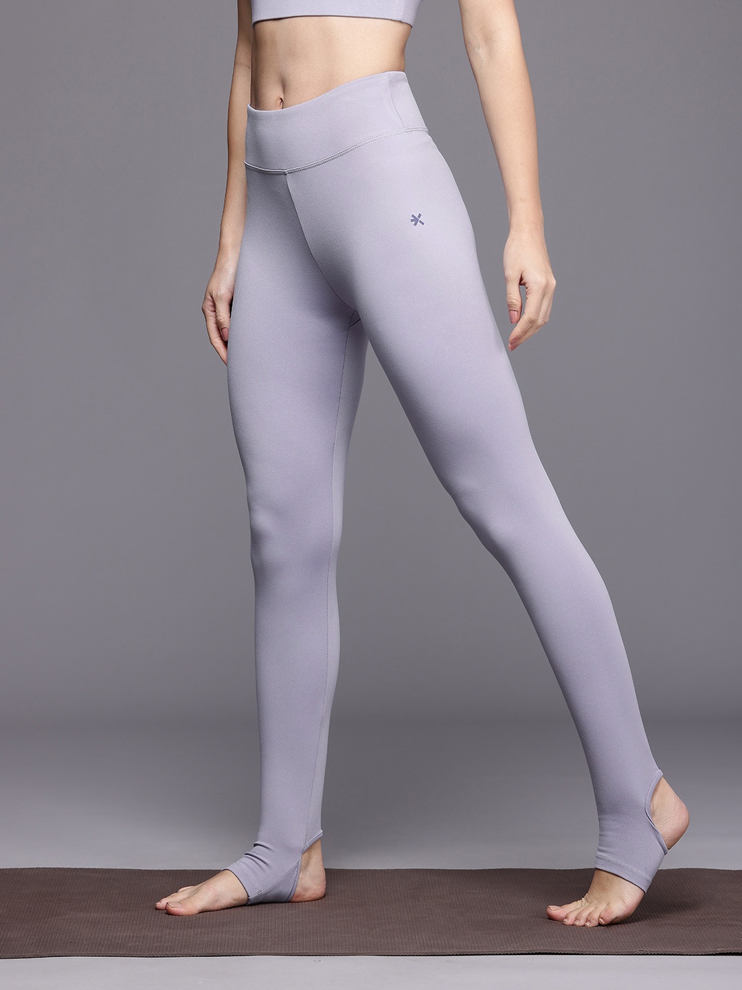 

HRX by Hrithik Roshan Women Rapid Dry High Rise Slim Fit Yoga Tights, Lavender