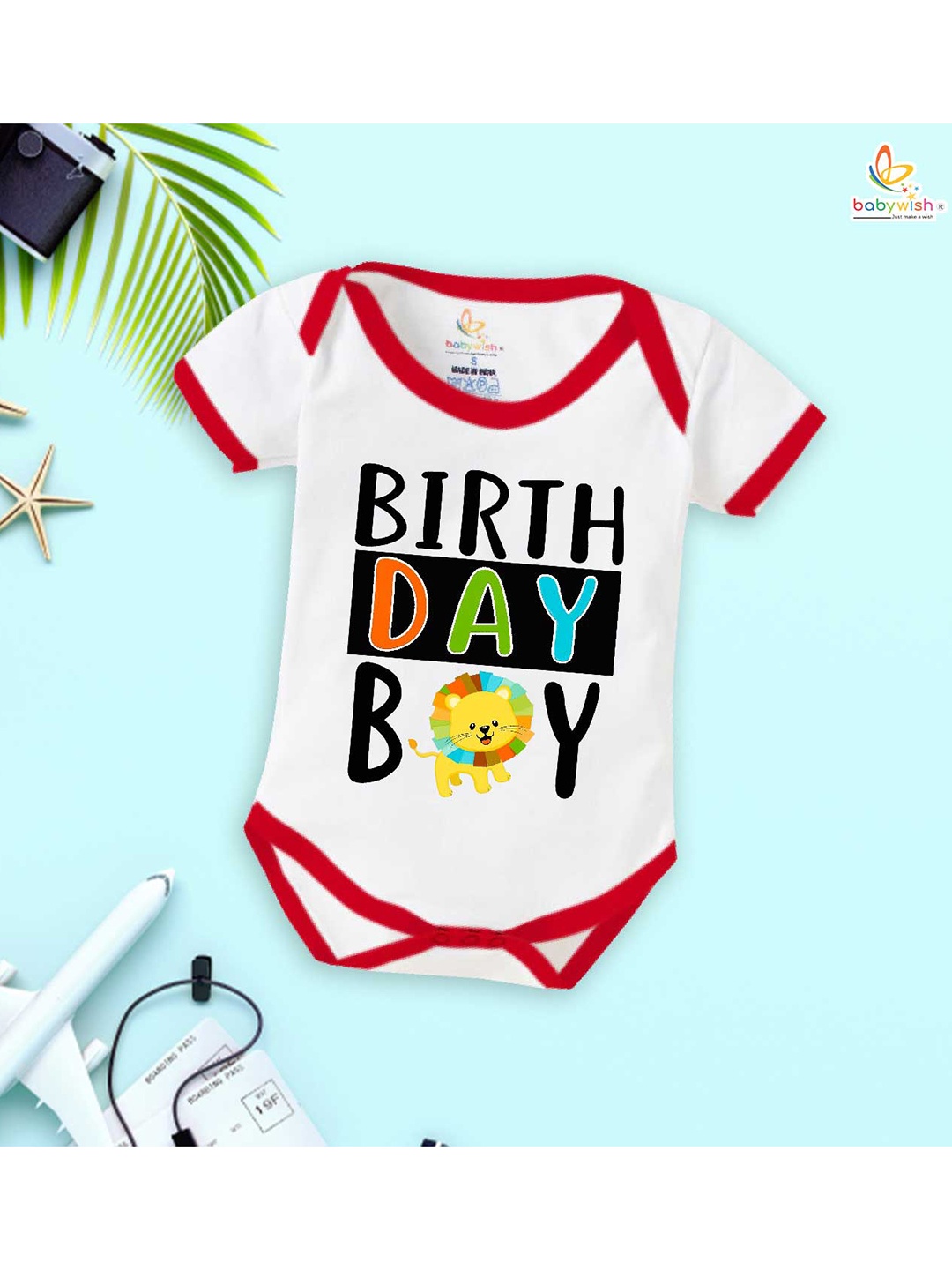 

Babywish Infants Typography Printed Pure Cotton Bodysuit, White