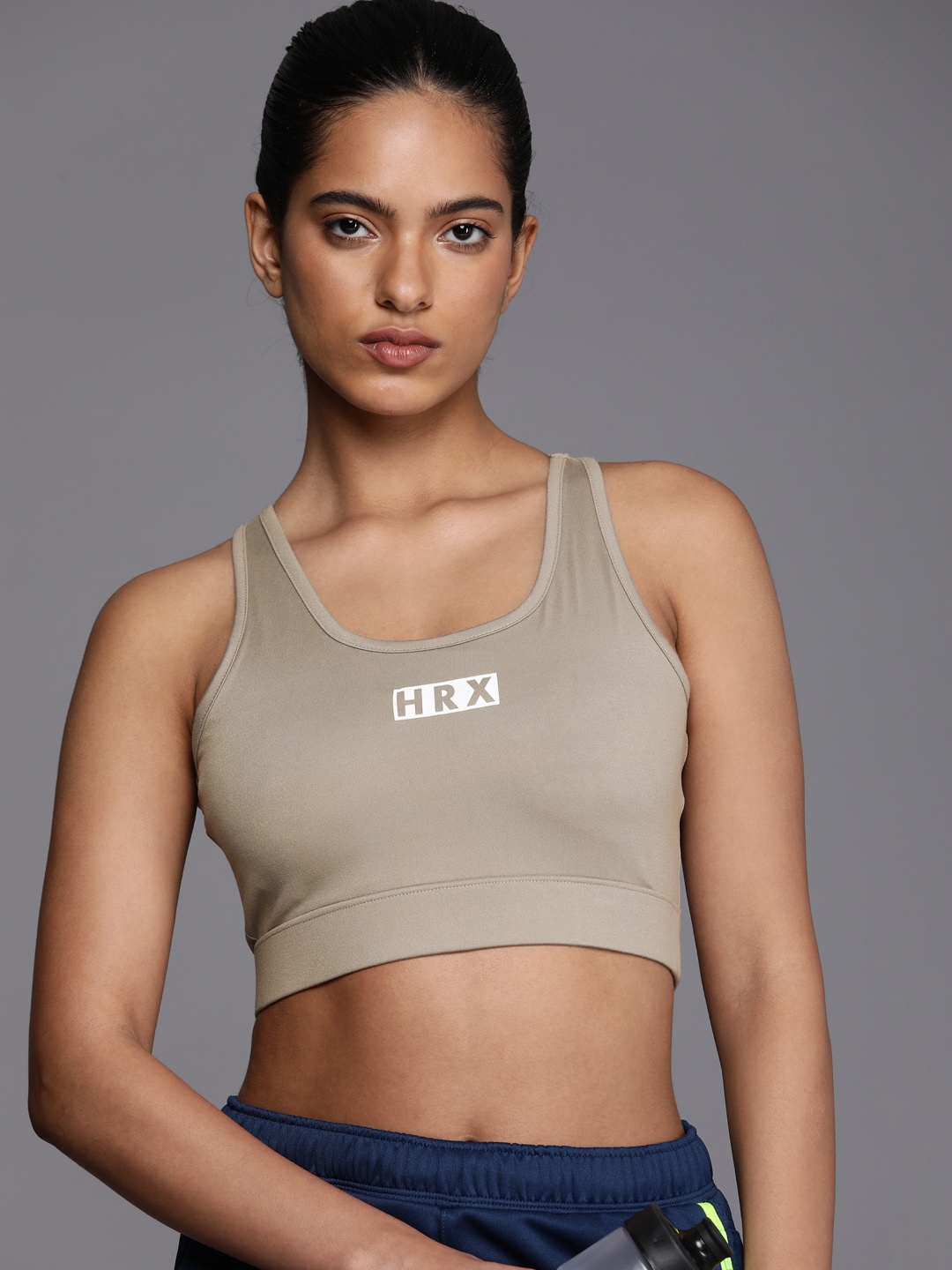 

HRX by Hrithik Roshan Full Coverage Rapid Dry Lightly Padded Bra, Grey