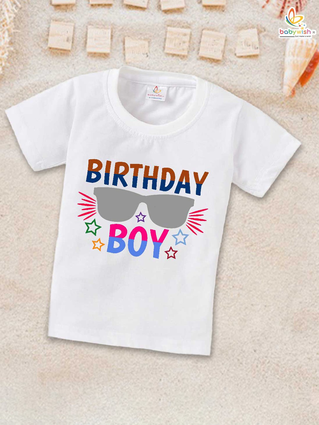 

Babywish Boys Typography Printed Cotton Relaxed Fit T-shirt, White