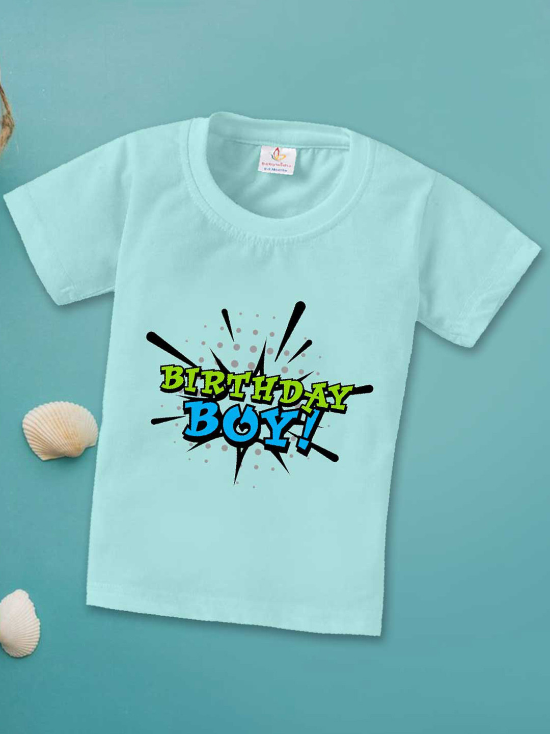 

Babywish Kids Typography Printed Cotton T-shirt, Sea green
