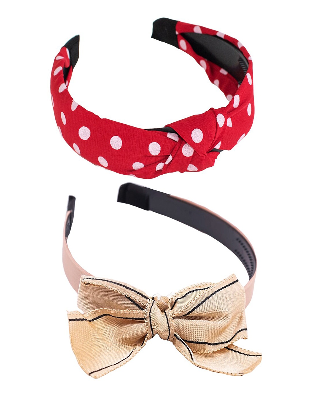 

Jewelz Set of 2 Printed Hairband, Red