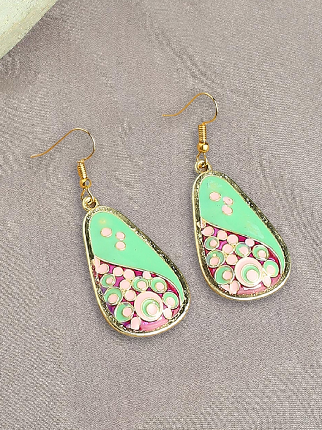 

OOMPH Peacock Shaped Drop Earrings, Gold