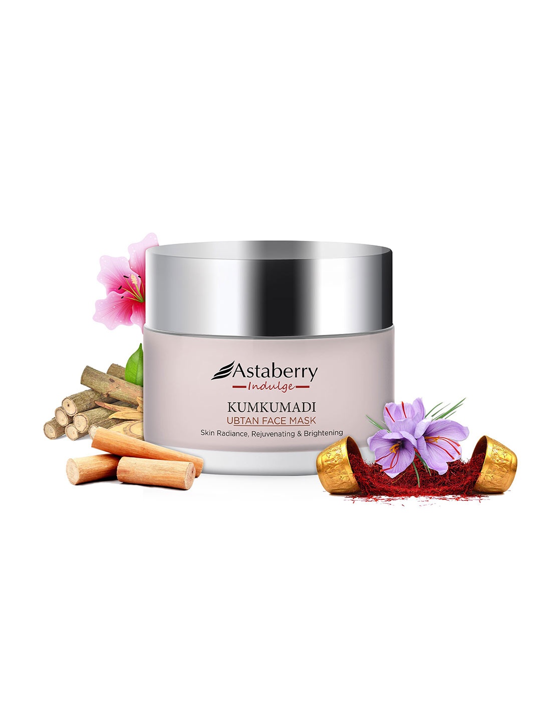 

Astaberry Indulge Kumkumadi Ubtan Face Mask Helps Reduce Blemishes - 50g, Pink