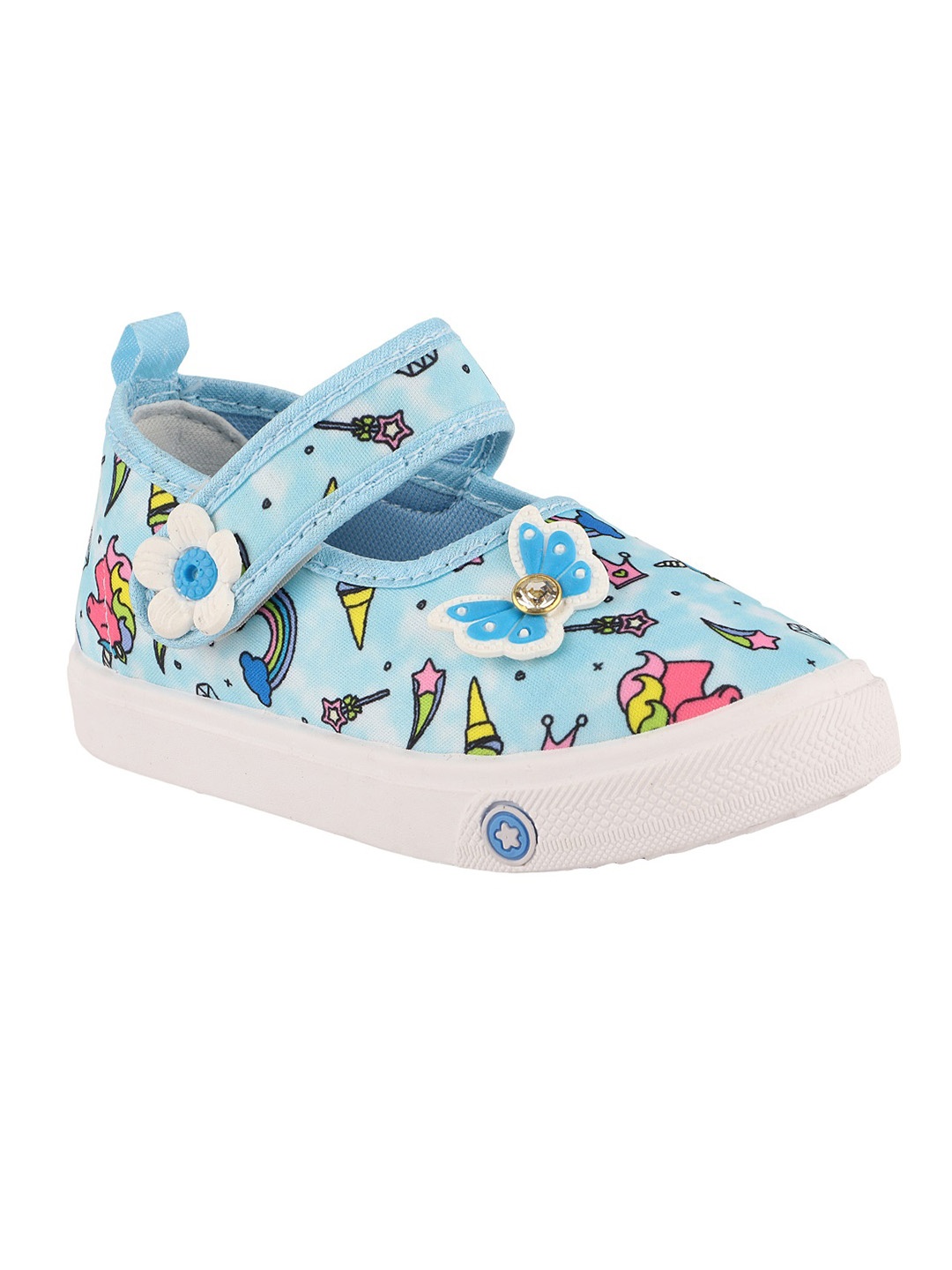 

BAESD Girls Printed Embellished Sneakers, Blue