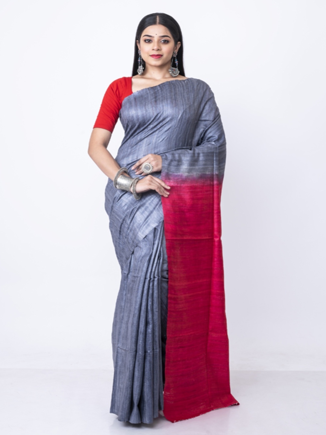

Morchari Pure Silk Bhagalpuri Saree, Grey
