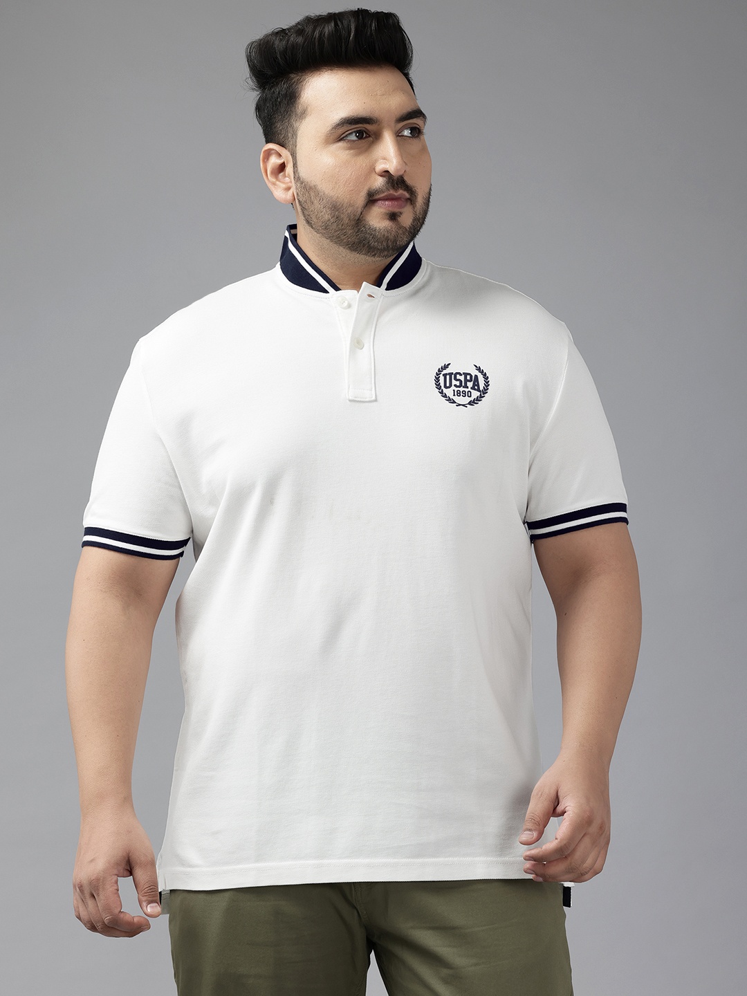 

U.S. Polo Assn. Denim Co. Plus Size Pure Cotton T-shirt, White