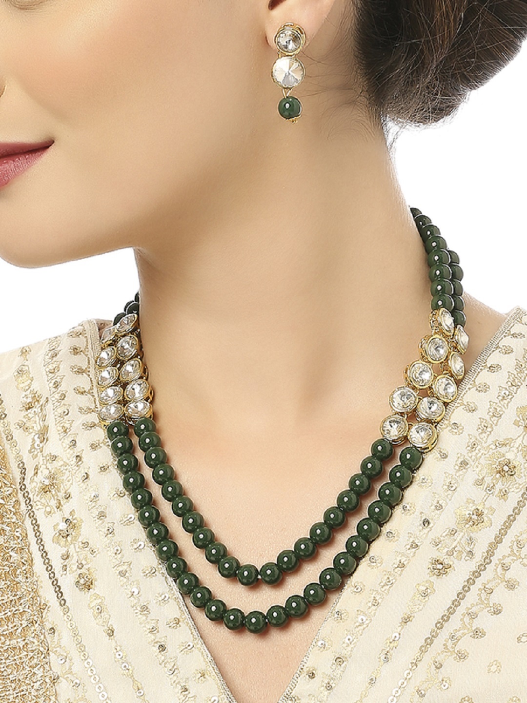 

OOMPH kundan Studded Jewellery Set, Gold
