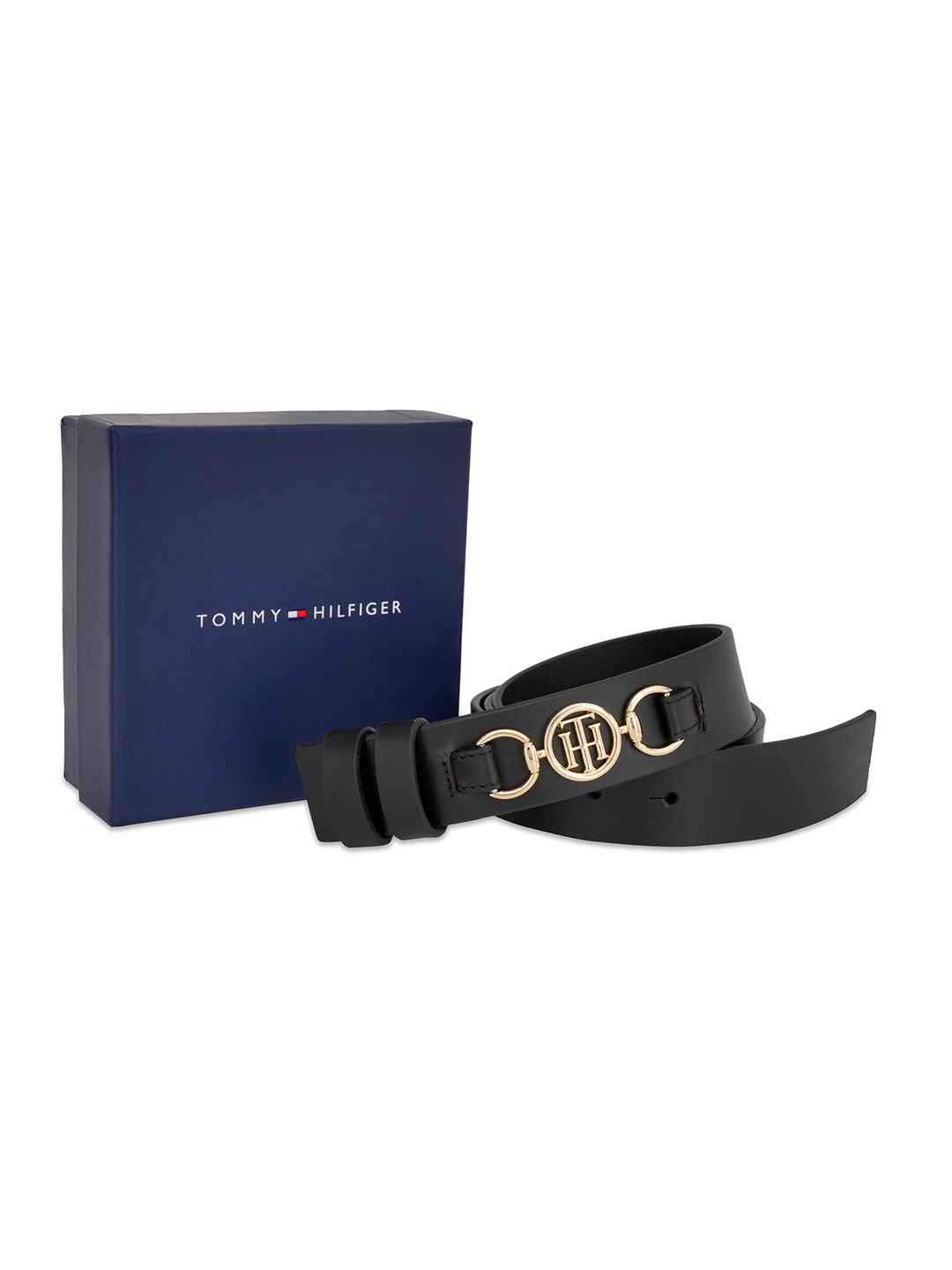 

Tommy Hilfiger Women Leather Belt, Black