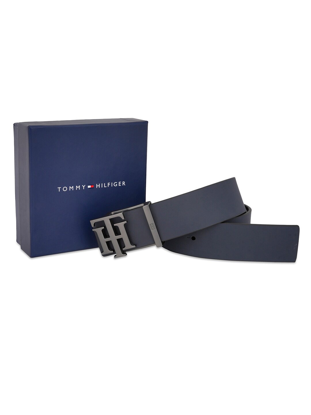 

Tommy Hilfiger Men Leather Reversible Belt, Blue
