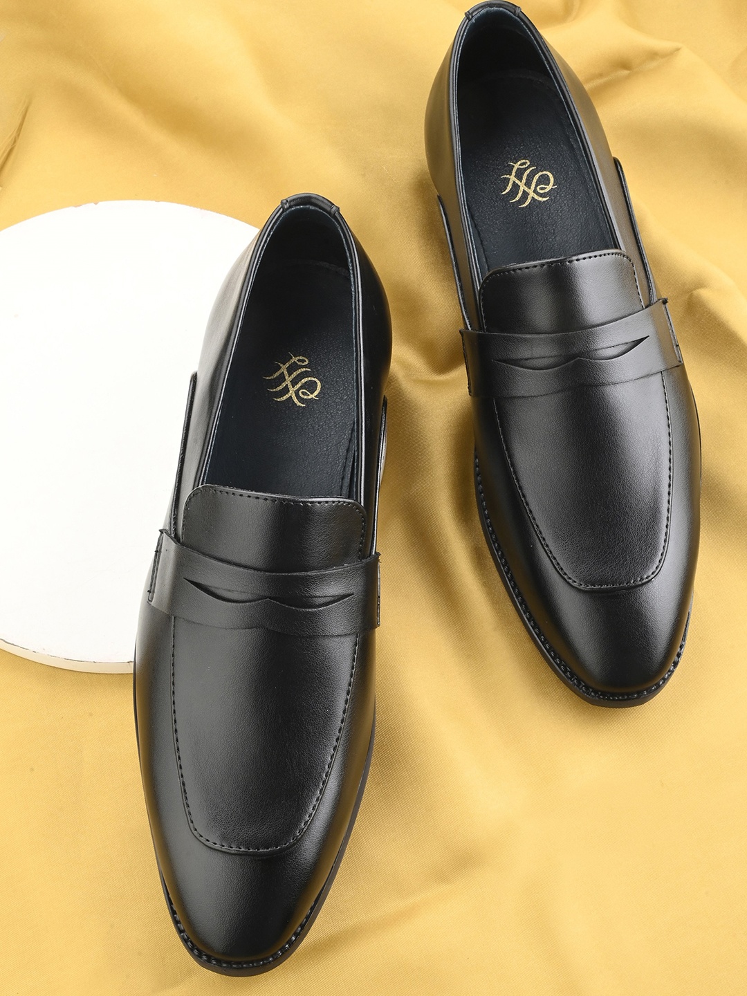 

House of Pataudi Men Formal Slip On Loafer, Black