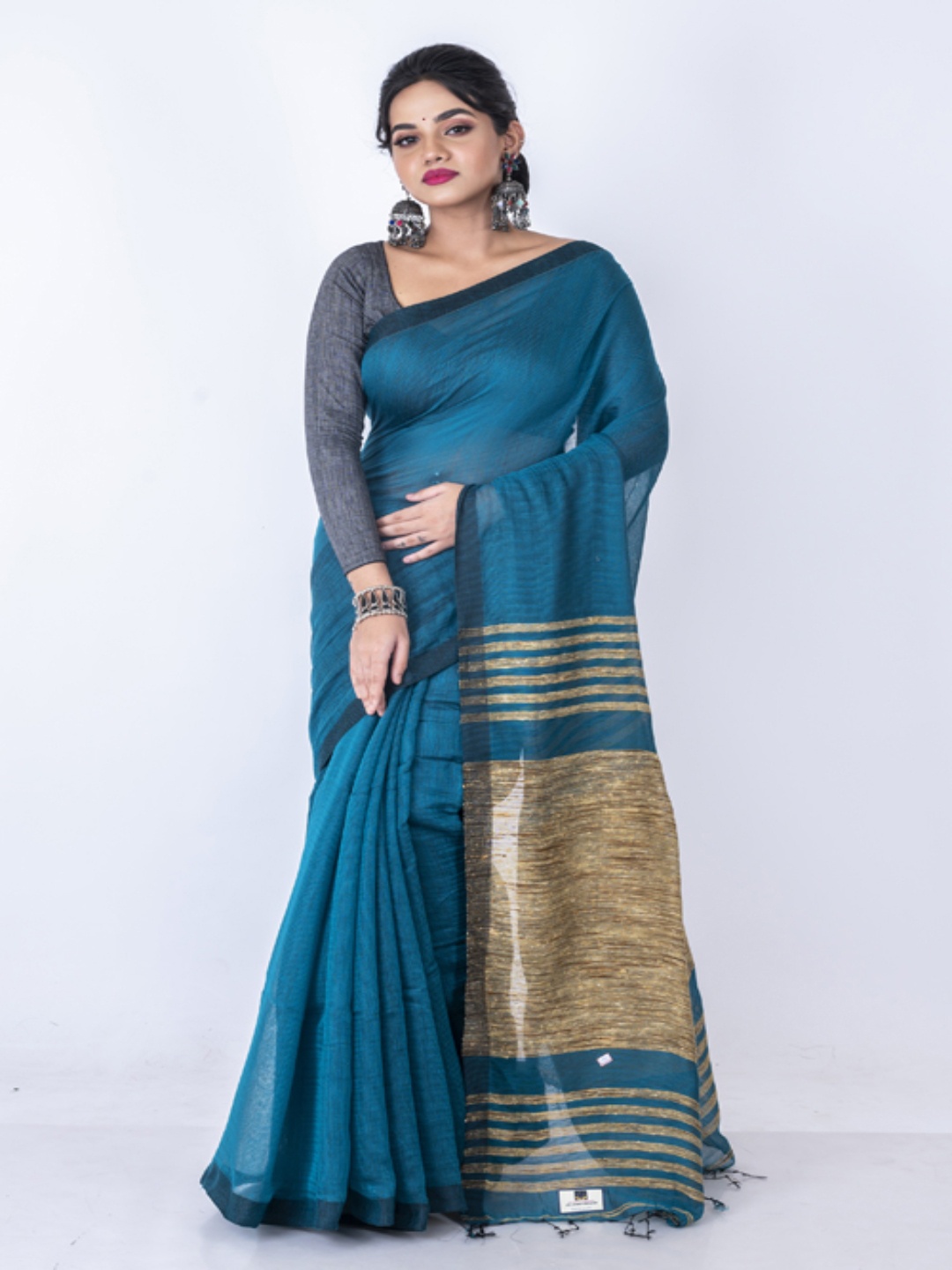 

Morchari Zari Saree, Blue