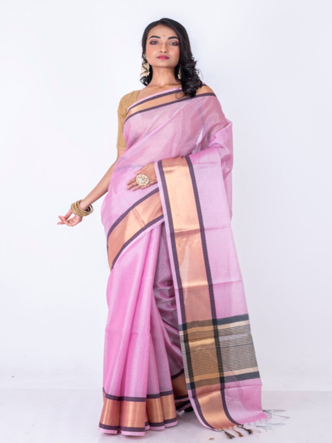 

Morchari Zari Banarasi Saree, Purple