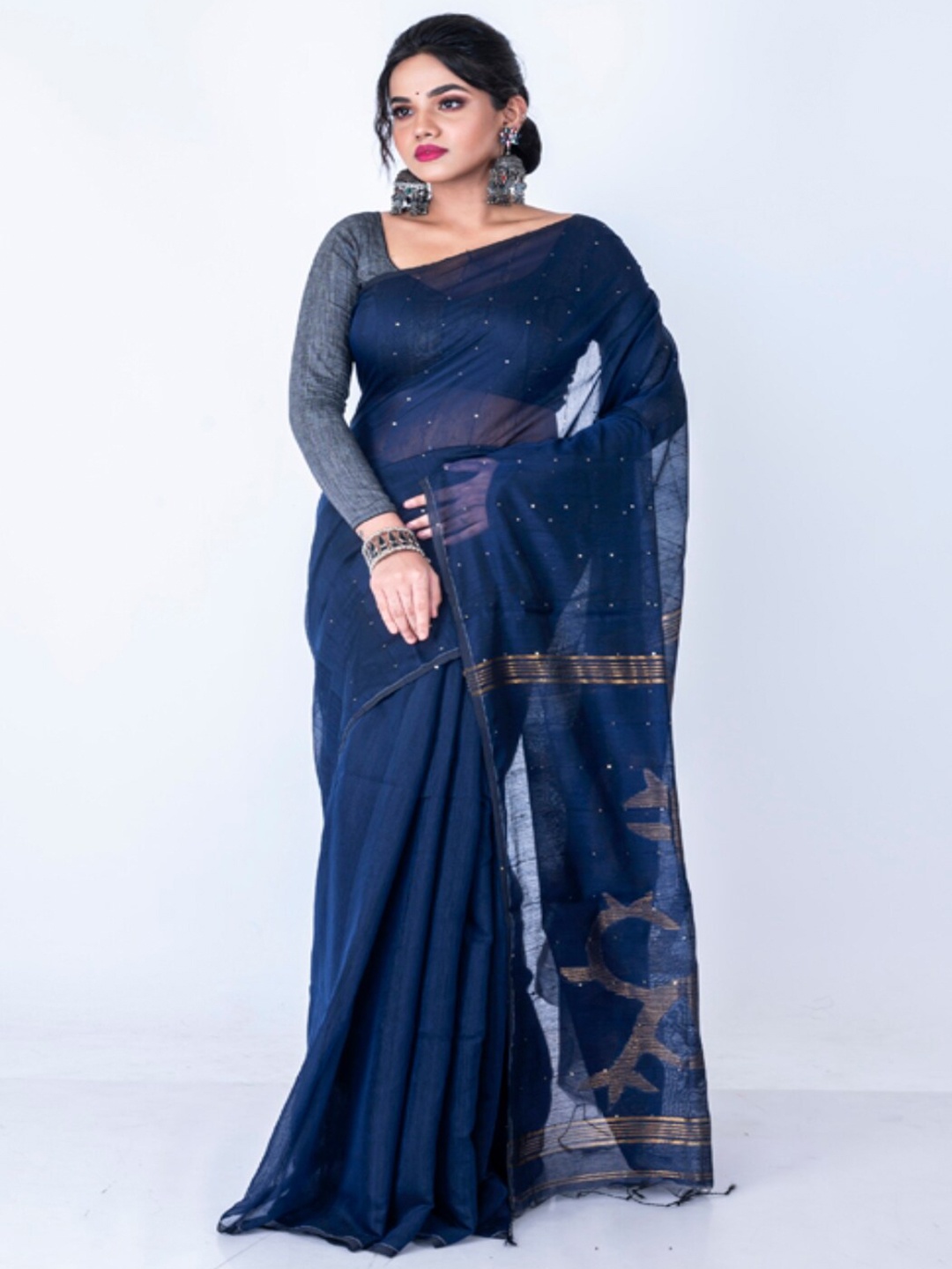 

Morchari Woven Design Zari Saree, Blue