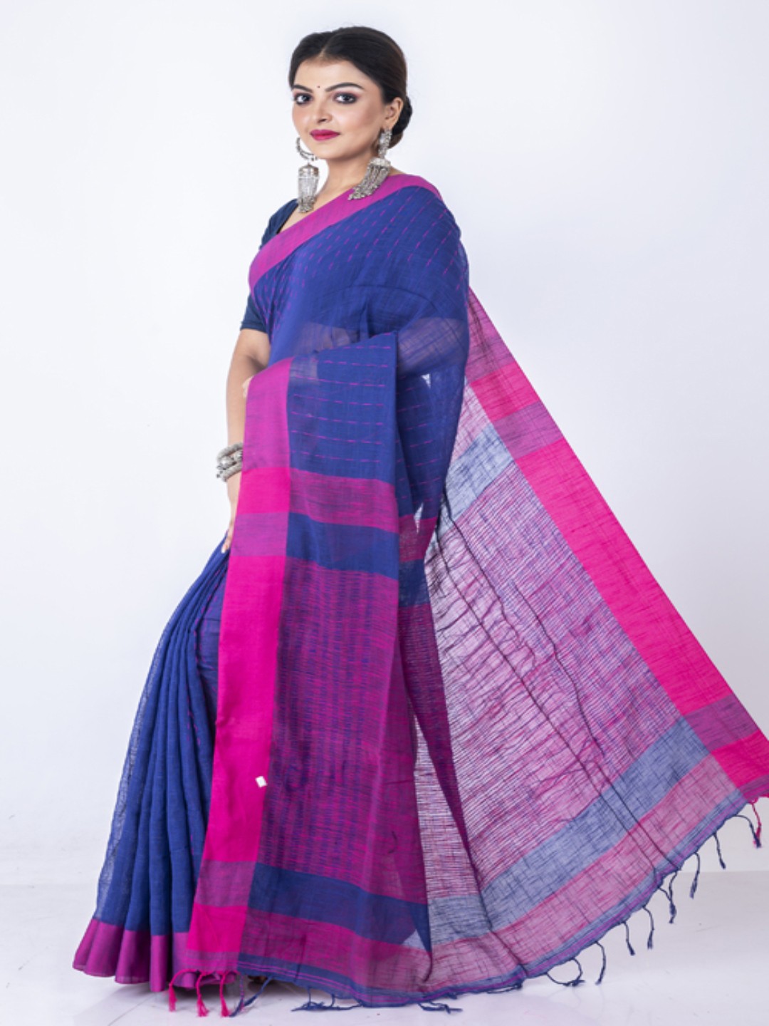 

Morchari Woven Design Saree, Blue