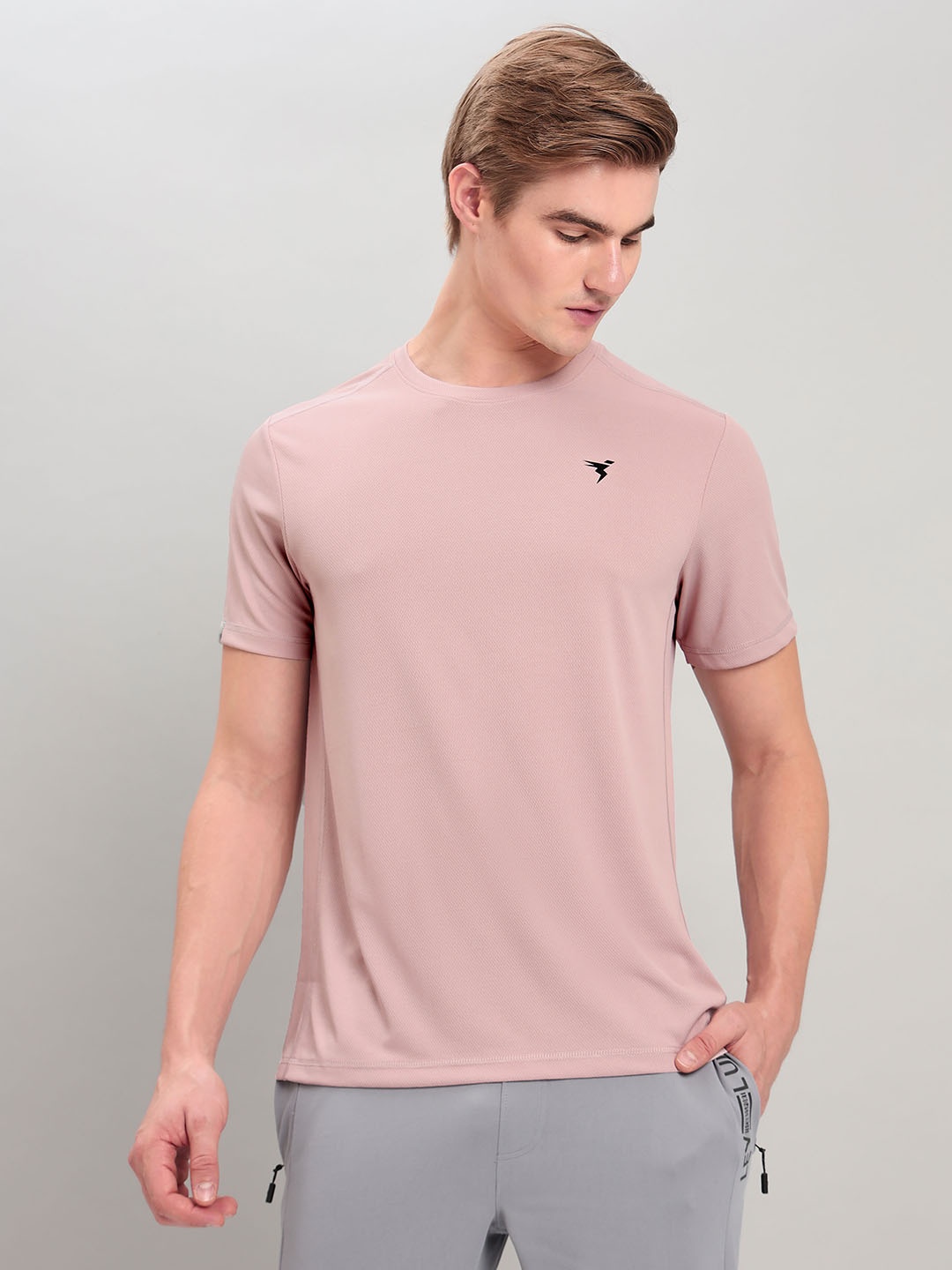 

Technosport Round Neck Dry Fit Slim Fit T-shirt, Peach