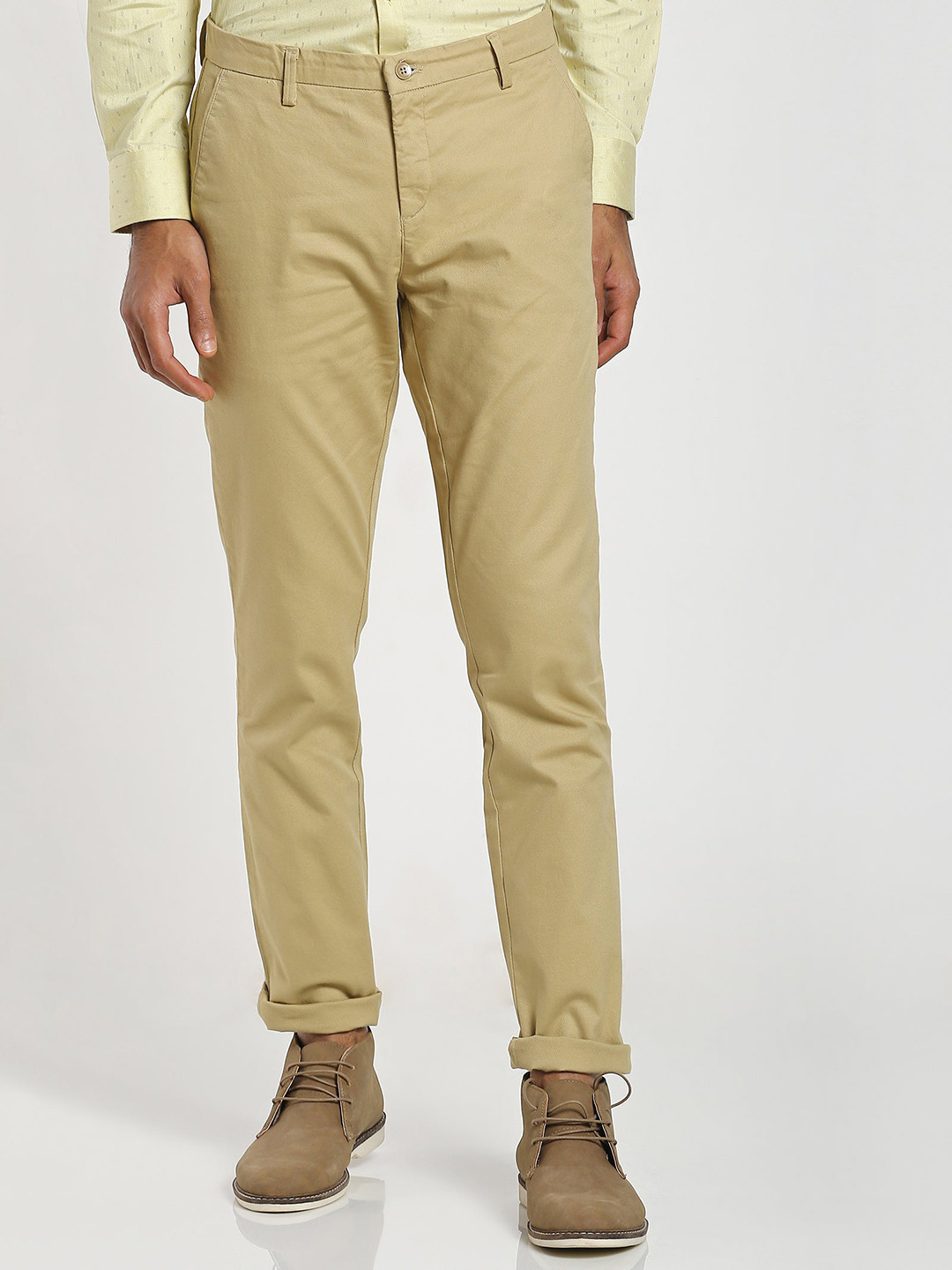 

Stori Men Slim Fit Chinos, Khaki