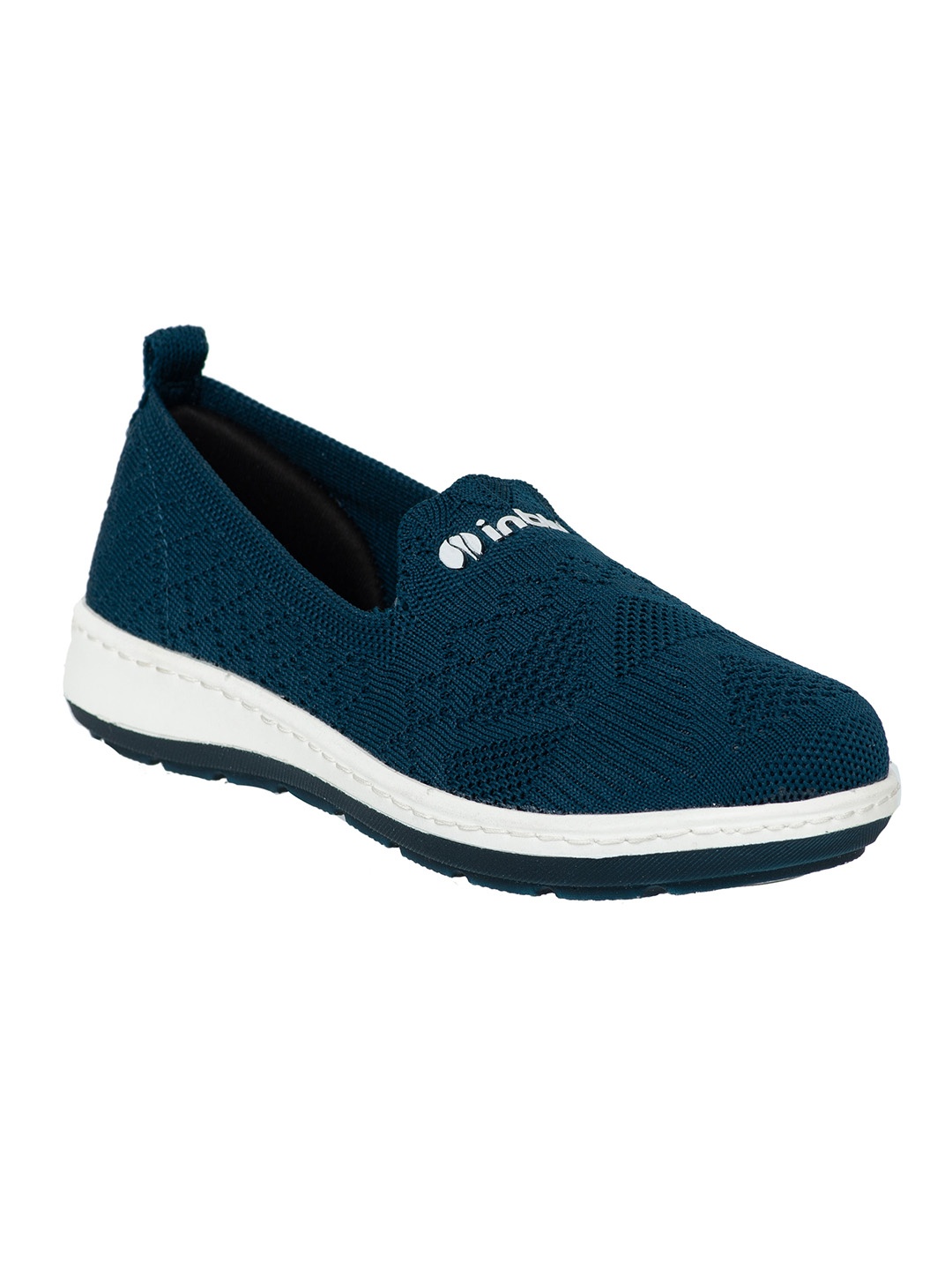 

Inblu Women Textured Lightweight Mesh Slip-On Sneakers, Teal