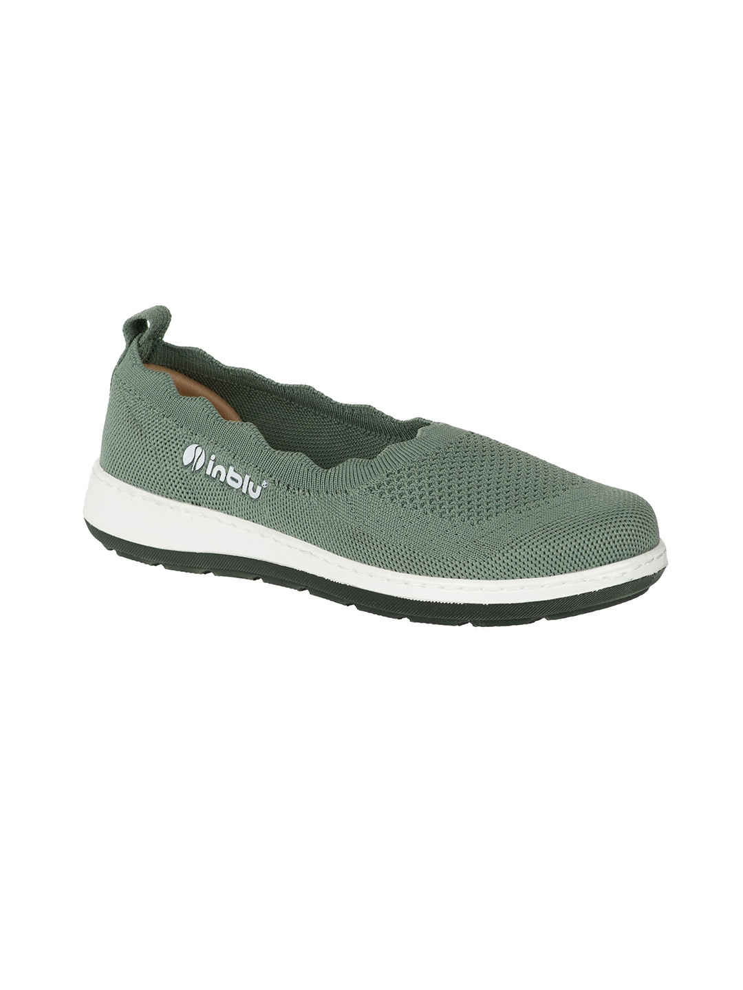 

Inblu Women Textured Lightweight Mesh Slip-On Sneakers, Lime green