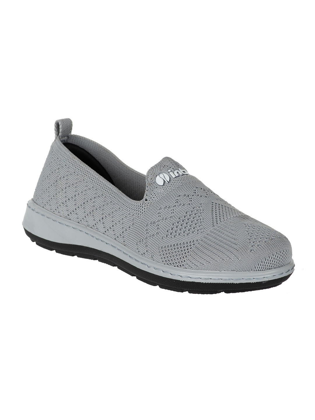 

Inblu Women Textured Lightweight Mesh Slip-On Sneakers, Grey