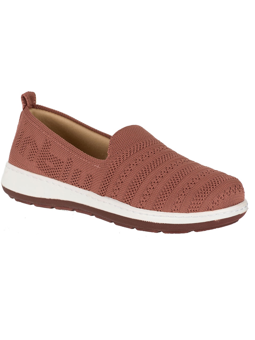 

Inblu Women Textured Lightweight Mesh Slip-On Sneakers, Copper