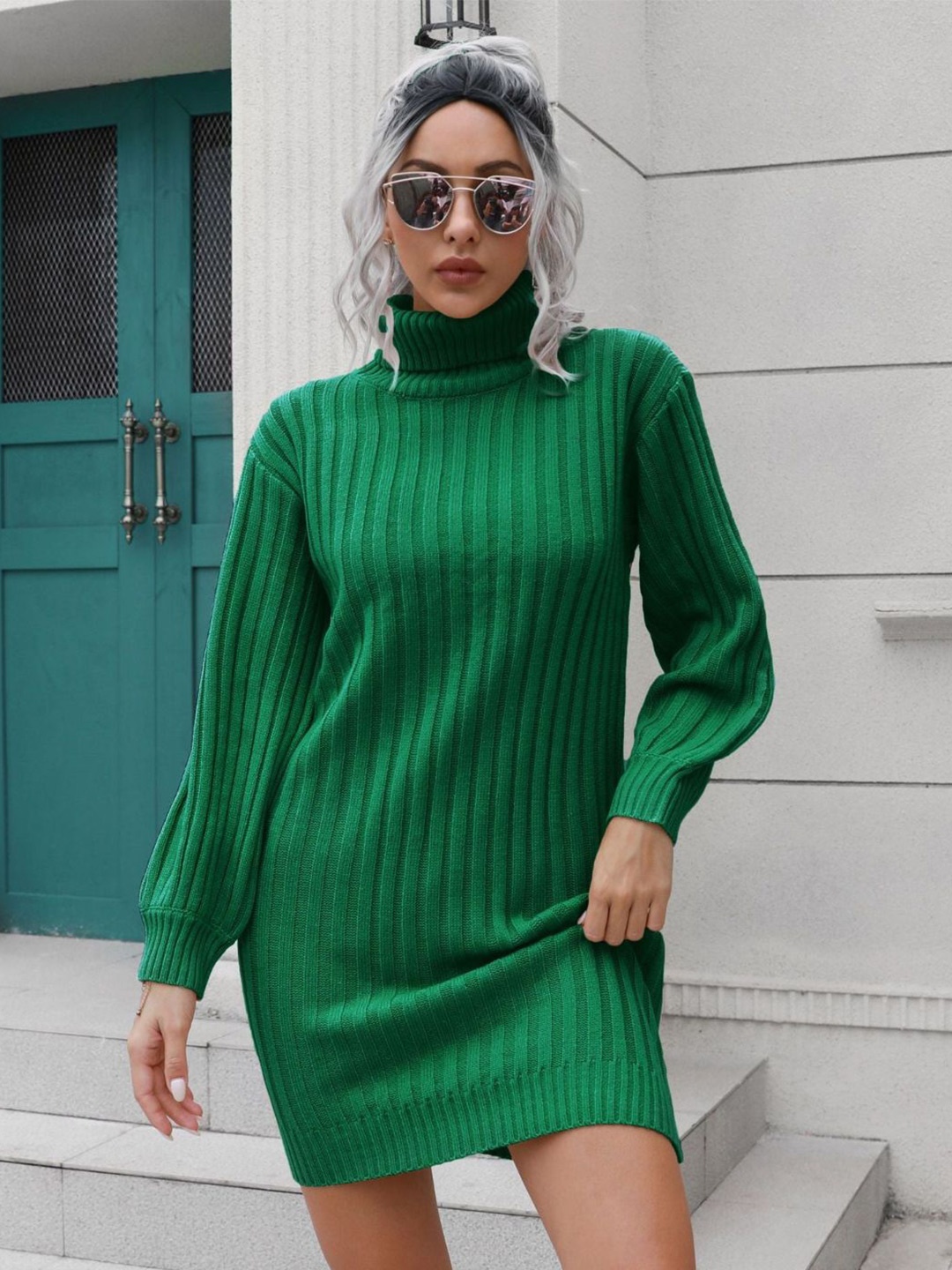 

DressBerry Green Striped Sweater Dress