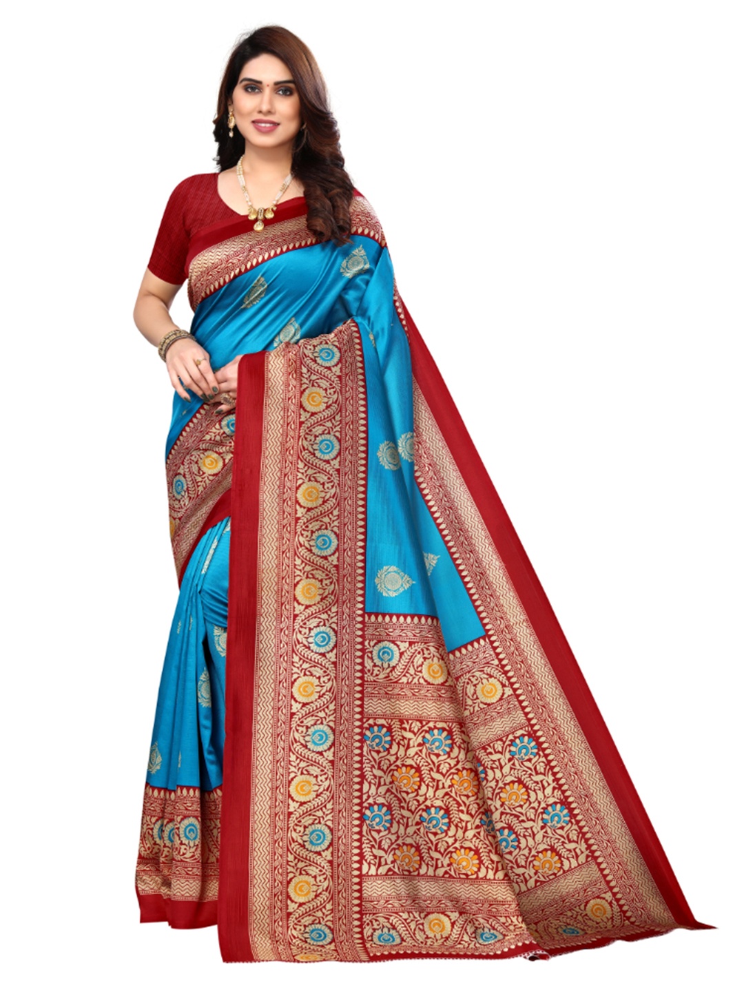 

KALINI Ethnic Motifs Printed Saree, Blue