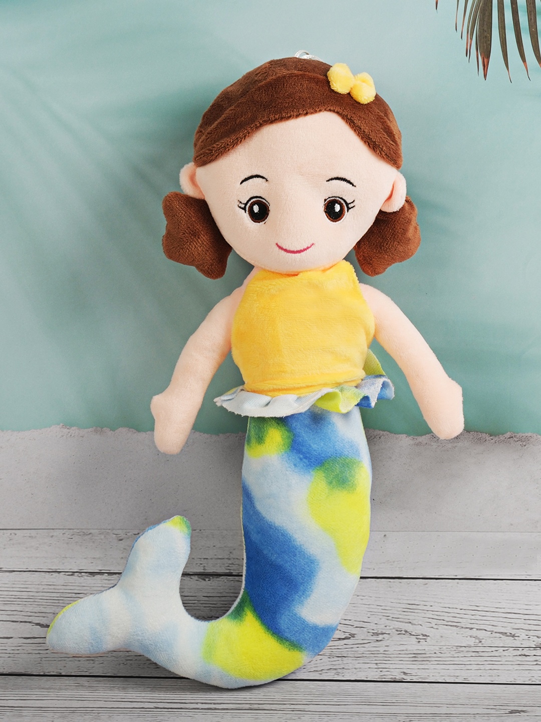 

DukieKooky Kids Cute & Adorable Plush Stuffed Soft Mermaid Doll Toy, Yellow