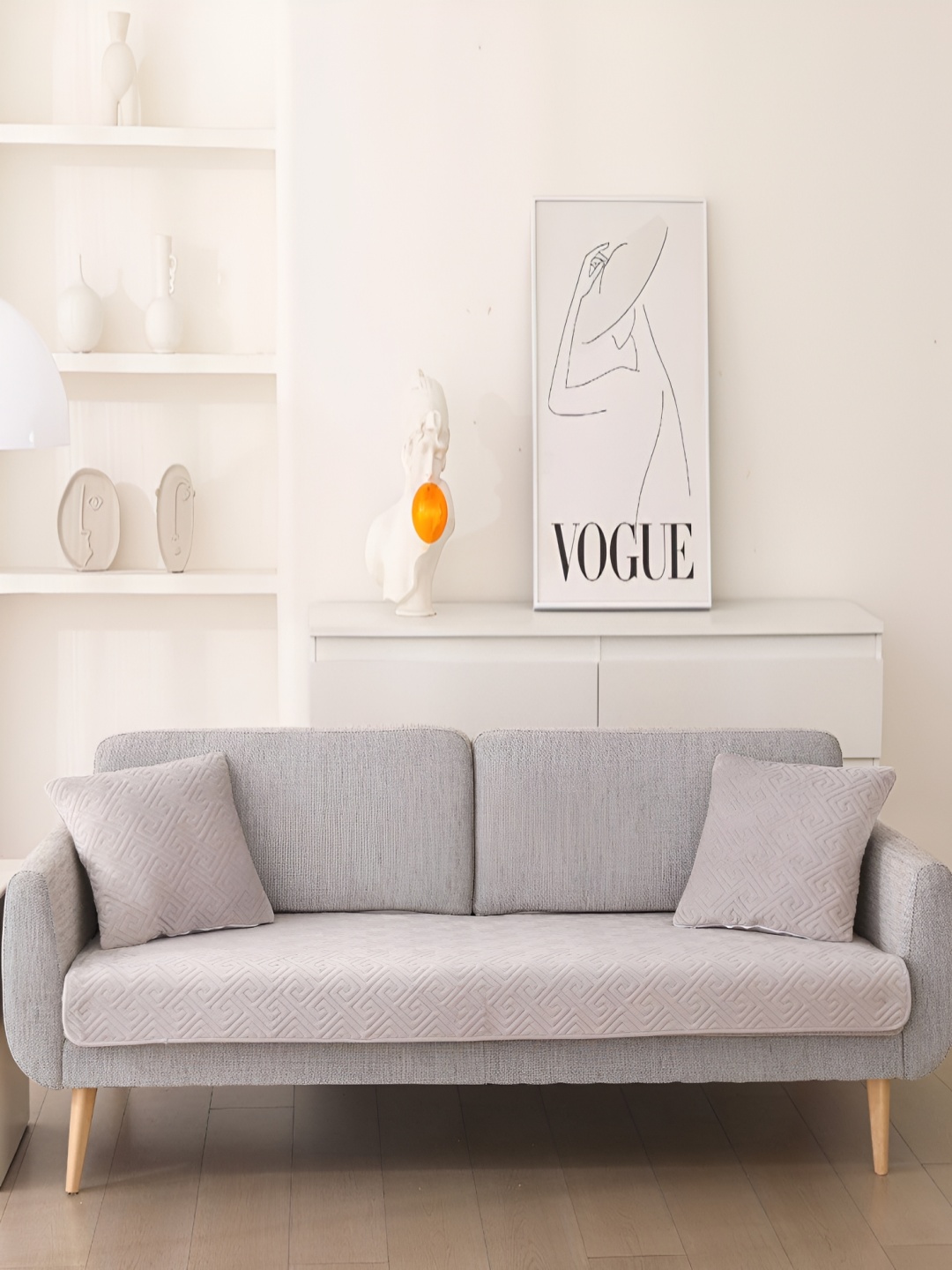 

HomeCloud Grey Chenille Sofa Cover