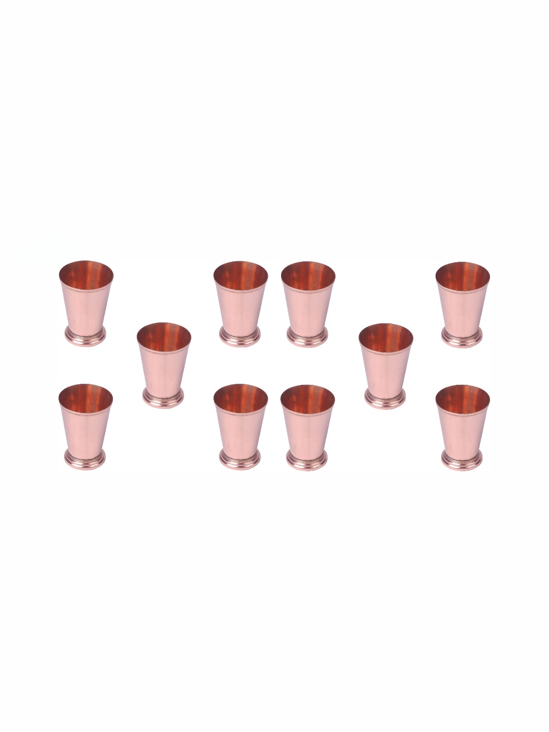 

Shivshakti Arts 10 Pieces Easy to Clean Copper Water Glass 300ml
