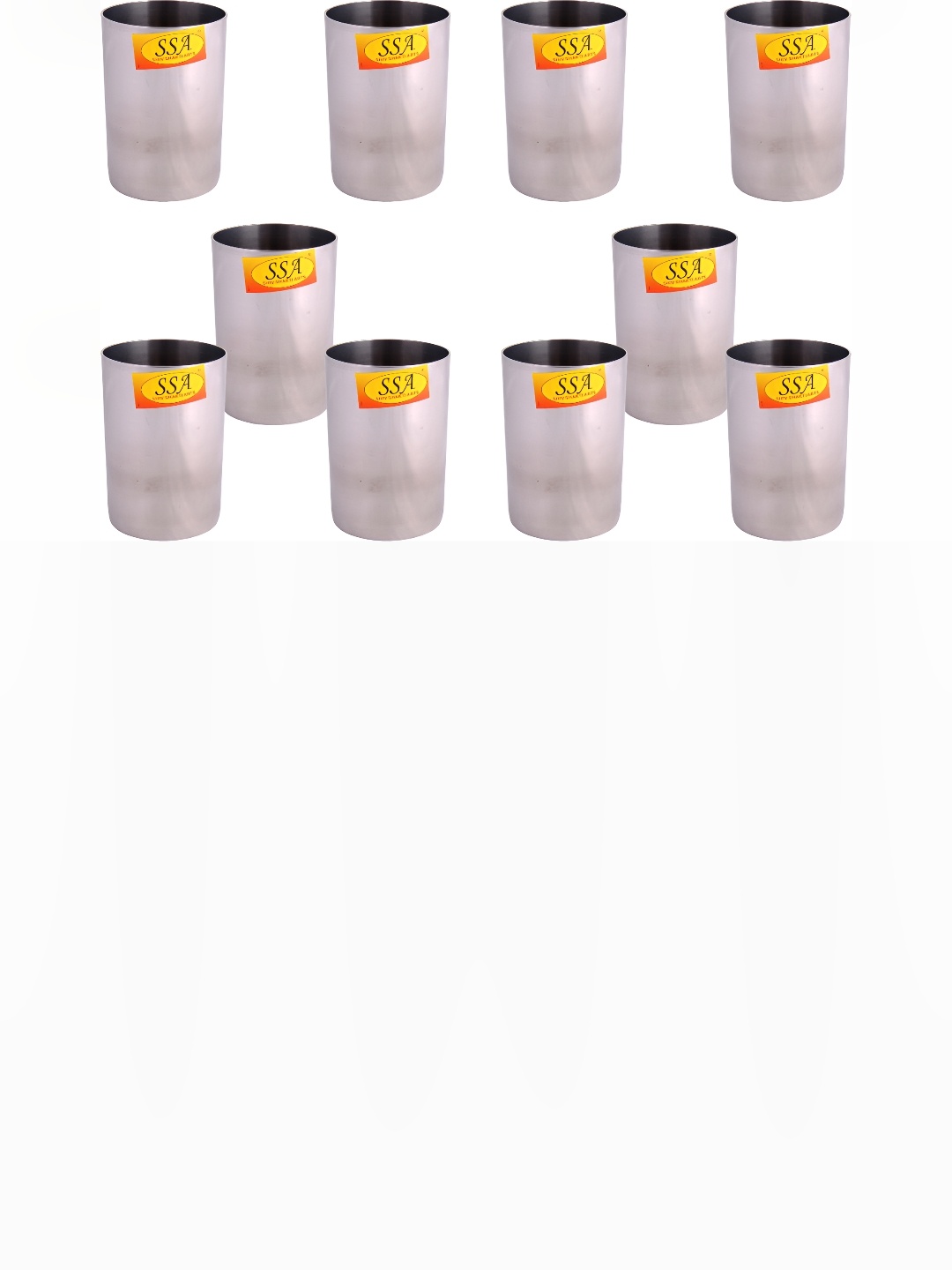 

Shivshakti Arts Stainless Steel 8 Pieces Easy to Clean Water or Juice Glass 300ml