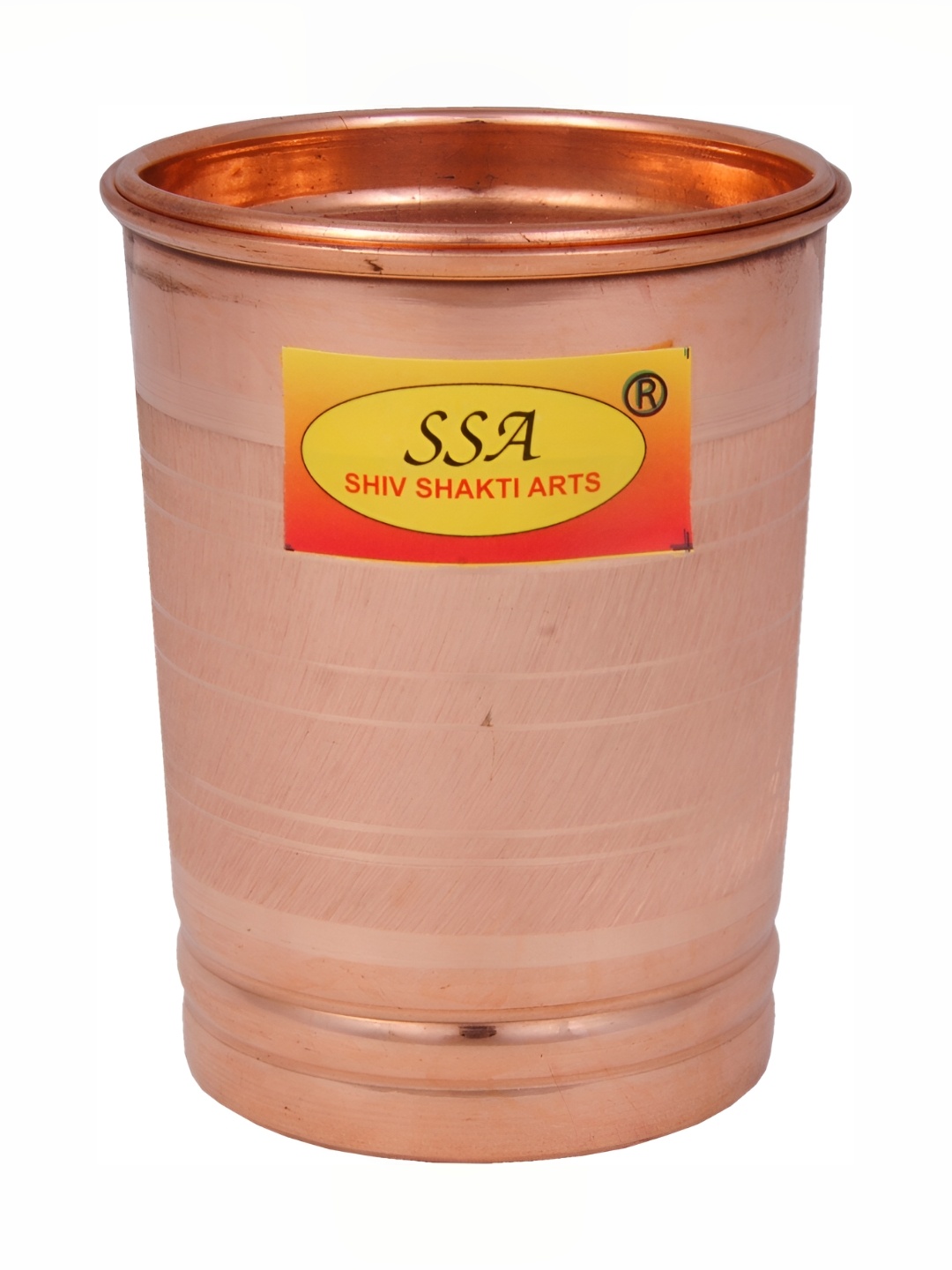 

Shivshakti Arts Easy To Clean Copper Water Glass With Lid 300 ML