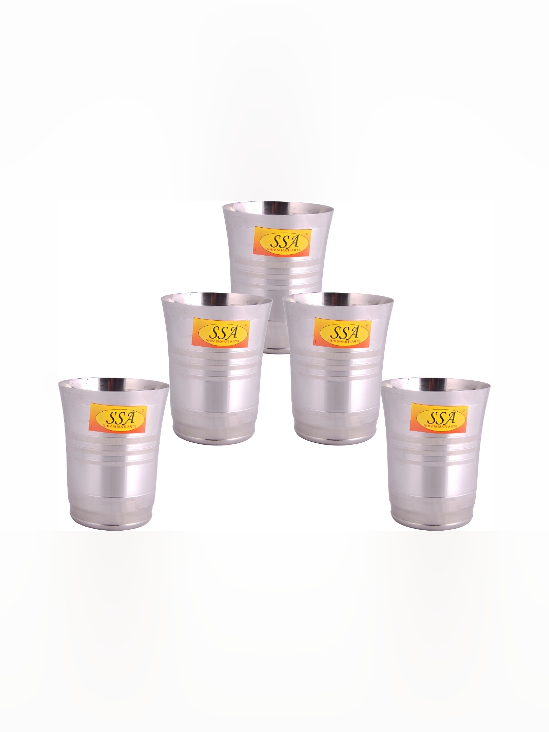 

Shivshakti Arts Steel 5 Pieces Easy to Clean Stainless Steel Water or Juice Glass