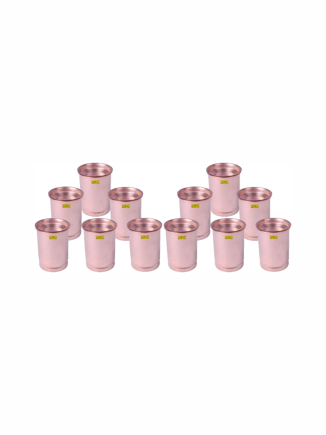 

Shivshakti Arts 12 Pieces Easy To Clean Copper Glasses 300 ML Each