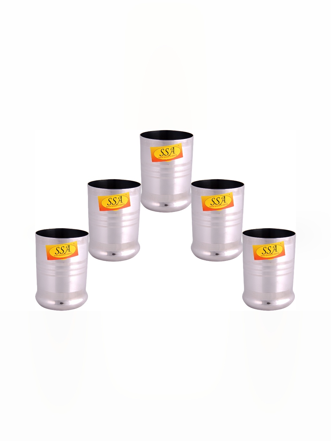

Shivshakti Arts Steel 5 Pieces Easy to Clean Stainless Steel Water or Juice Glass