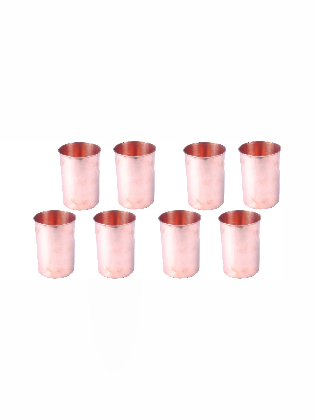 

Shivshakti Arts Brown 8 Pieces Easy to Clean Copper Water or Juice Glass