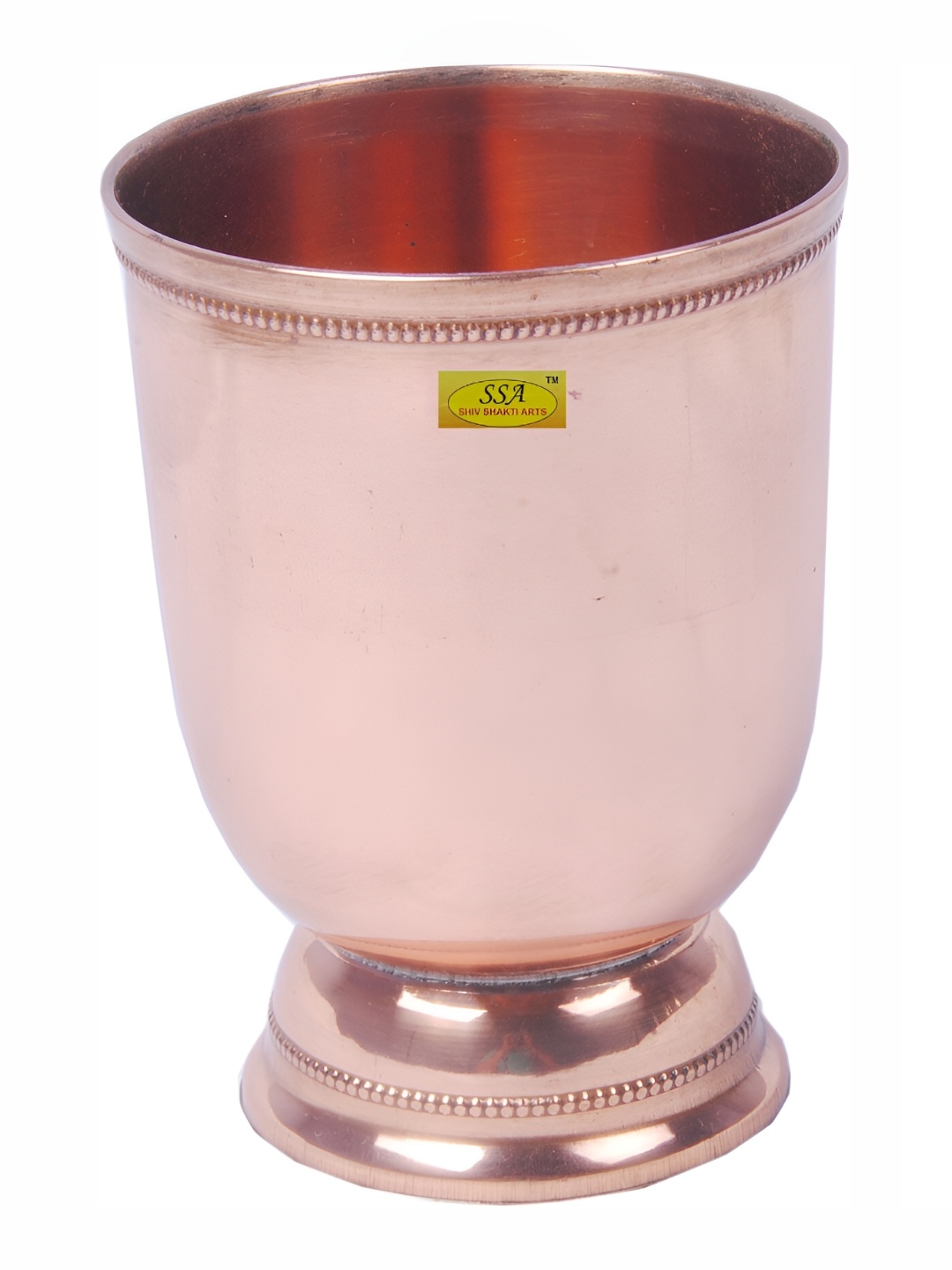 

Shivshakti Arts Brown Easy to Clean Copper Water or Juice Glass 400ml