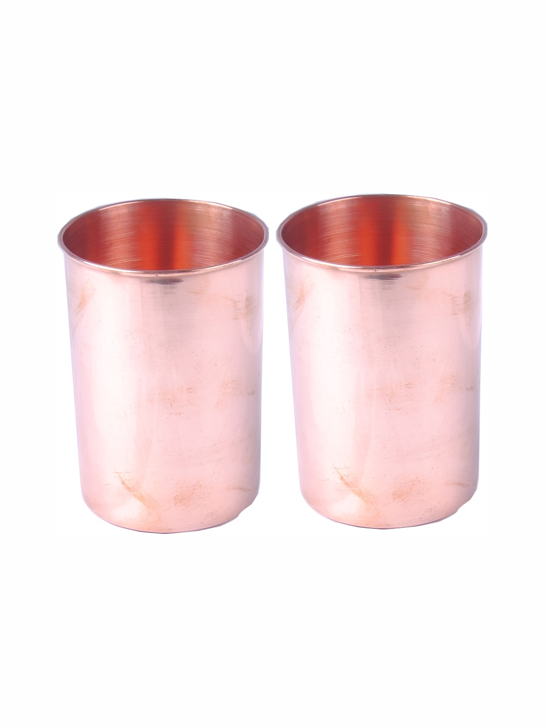 

Shivshakti Arts Brown 2 Pieces Easy to Clean Copper Water Glass 350ml