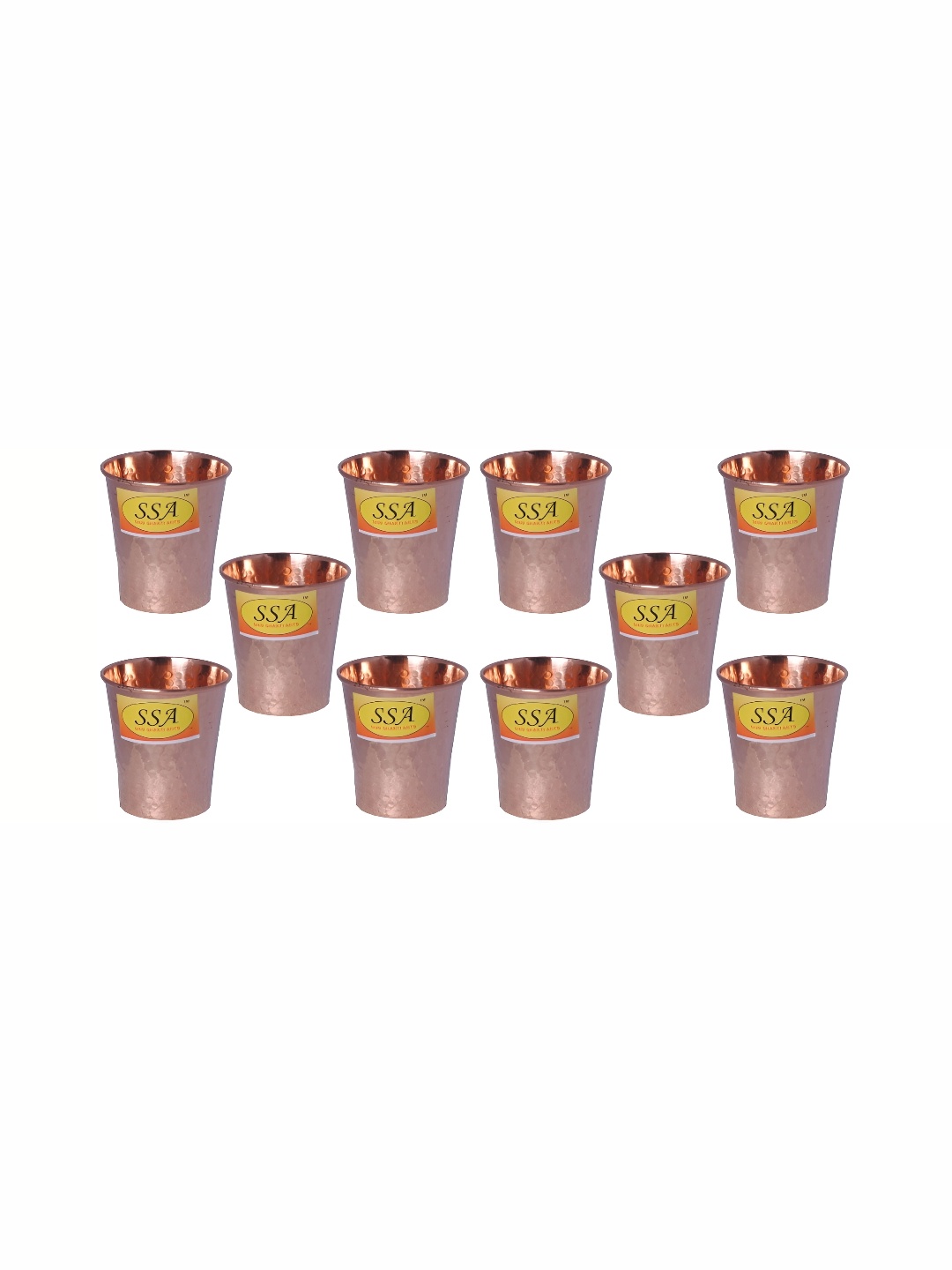 

Shivshakti Arts 8 Pieces Easy to Clean Copper Water Glass 200ml