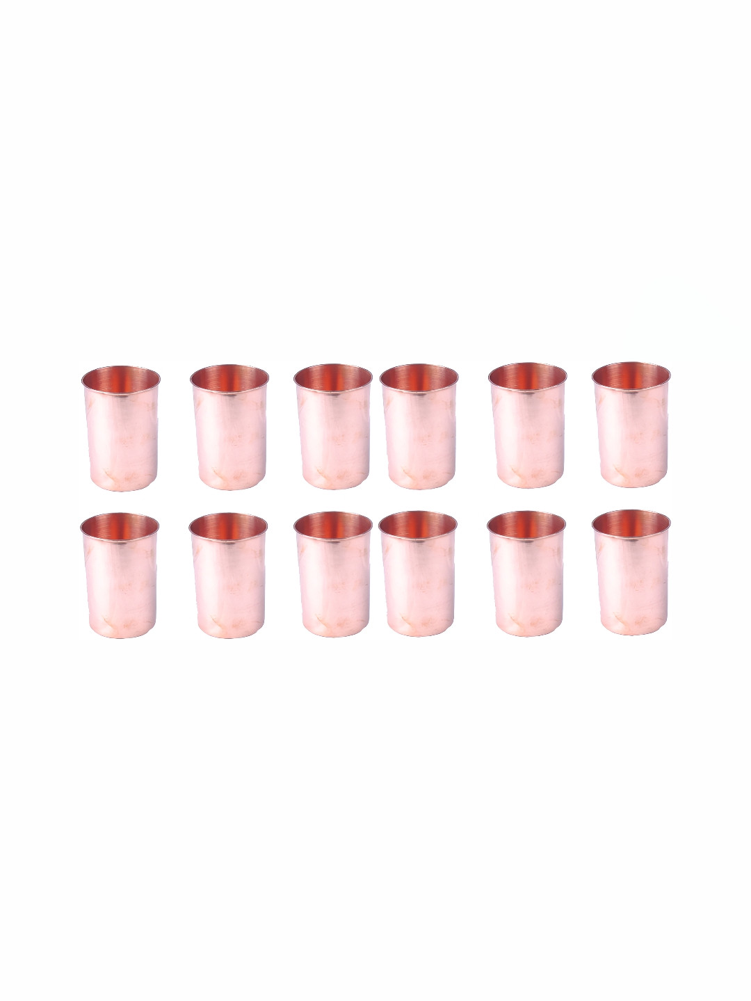 

Shivshakti Arts 12 Pieces Easy to Clean Copper Water Glass
