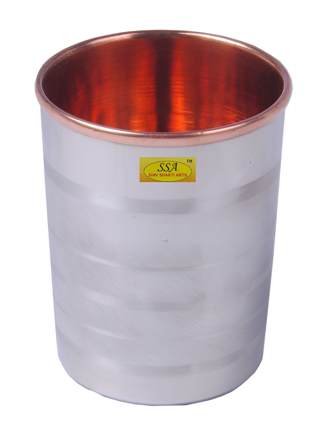 

Shivshakti Arts Grey Easy to Clean Copper Water or Juice Glass 250ml